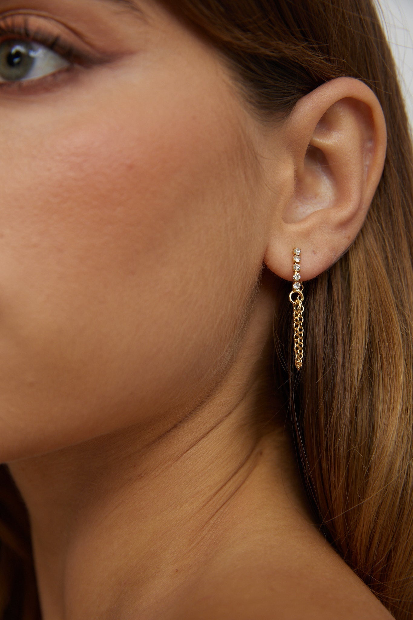 Audrina Gold Dangle Earrings
