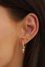 Rosa Drop Earrings in Gold