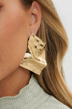 Oversized Geometric Mae Earrings in Gold