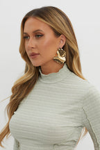 Oversized Geometric Mae Earrings in Gold