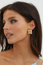 Gold-Plated Pearl Earrings
