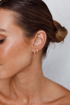 Starlight Diamante Gold Hoop Earrings