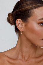 Lucida Diamond Hoop Earrings Gold