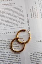 Gold Medusa Hoop Earrings