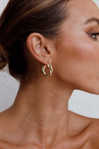 Fate Hoop Earrings in Gold