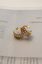 Open Hoop Earrings Damian in Gold