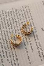 Open Hoop Earrings Damian in Gold
