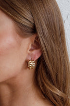 Open Hoop Earrings Damian in Gold