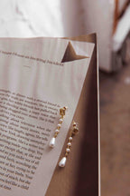 Mercy Gold Pearl and Crystal Drop Earrings