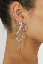 Hello Silver Earrings