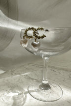 Gold Blown Pearl Hoop Earrings Paris