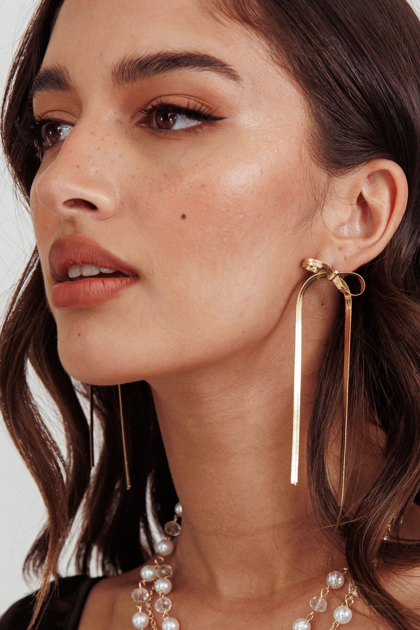 Gold Earrings with Chevron Knot Macy