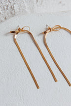 Gold Earrings with Chevron Knot Macy
