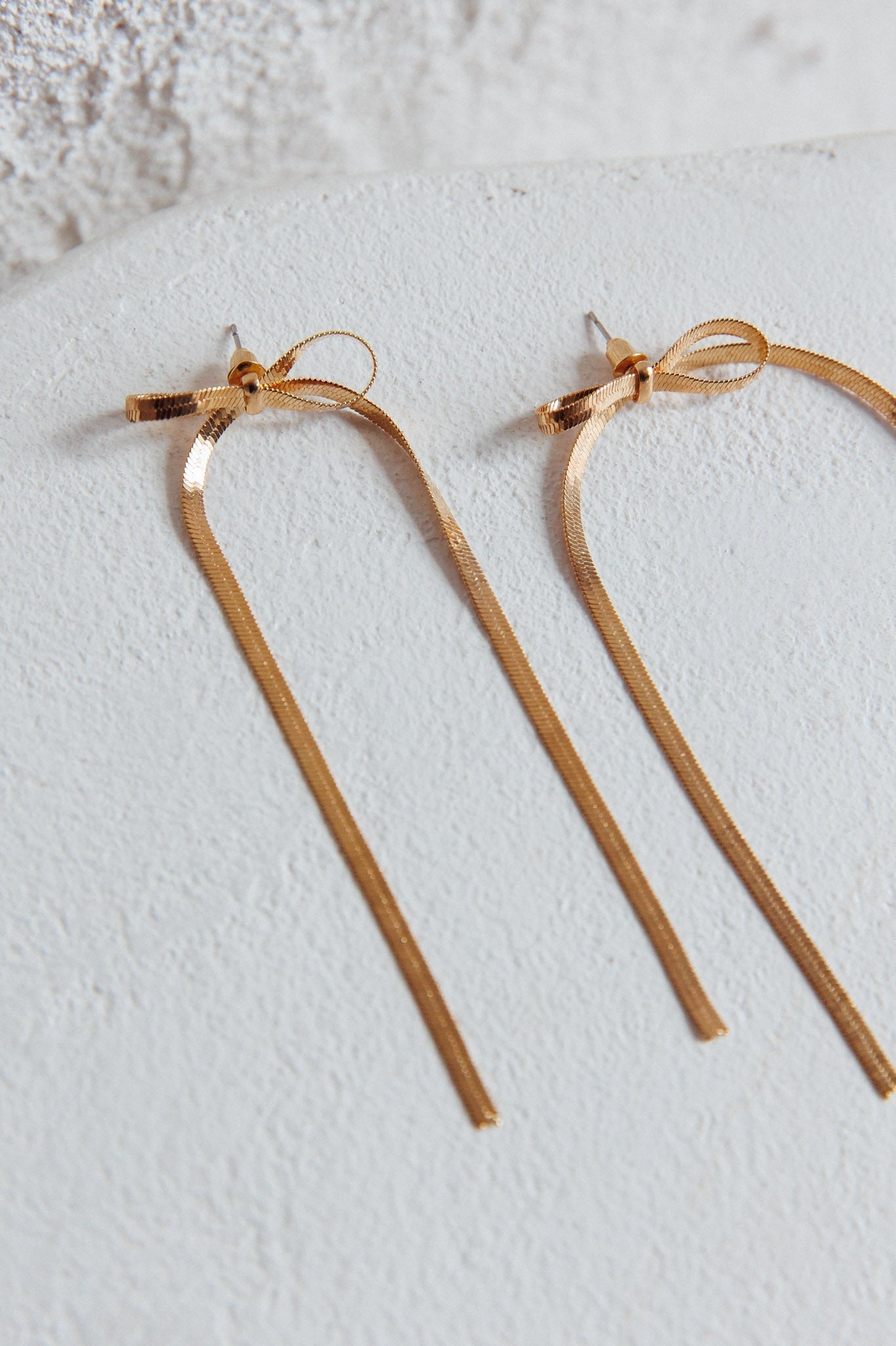 Gold Earrings with Chevron Knot Macy