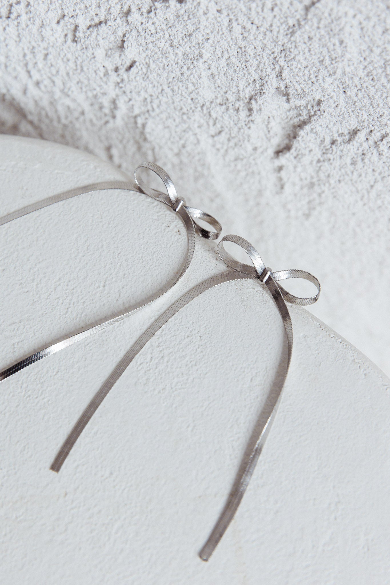 Macy Silver Knot Chevron Earrings