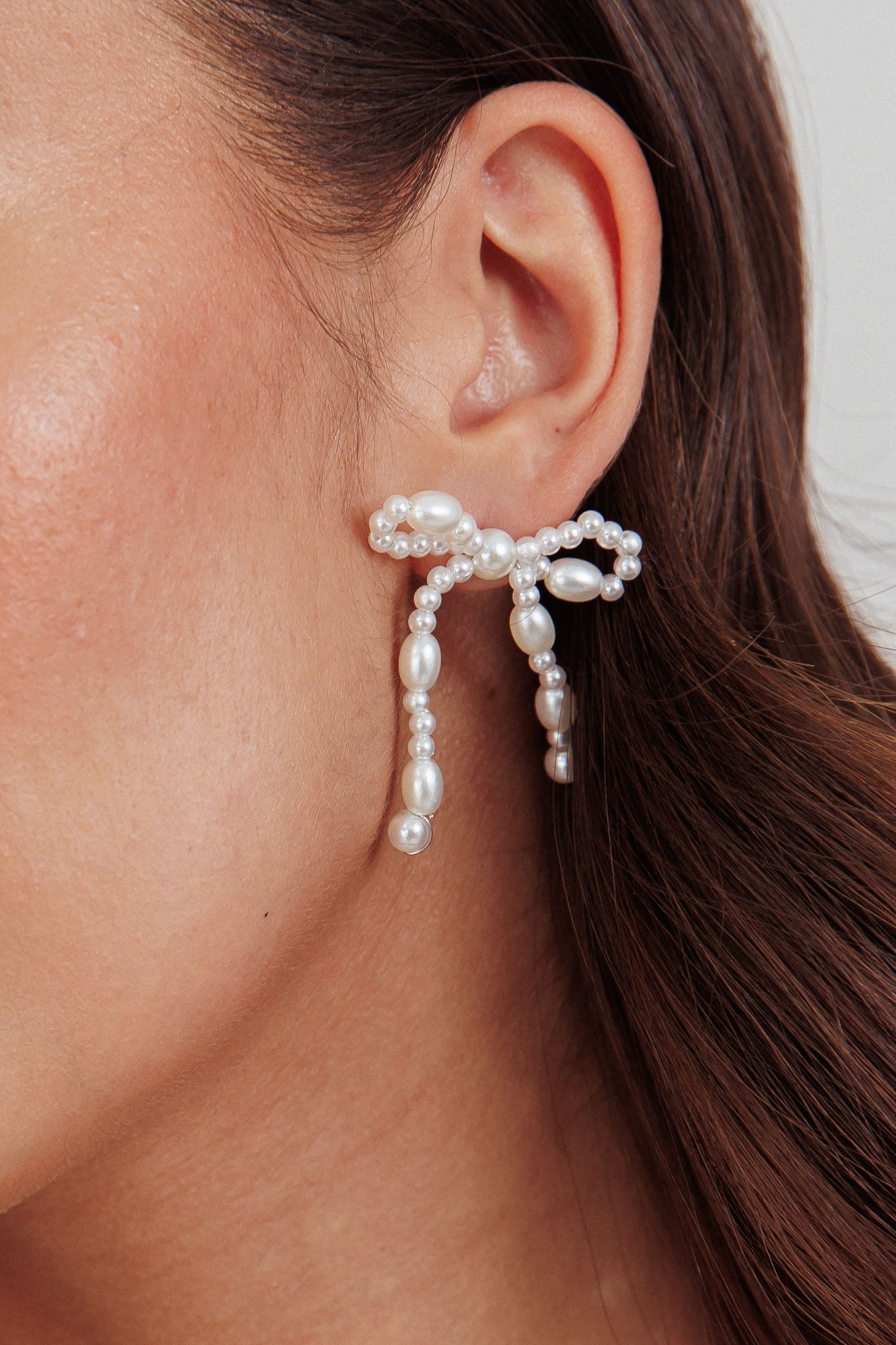 Anita Stud Earrings with Beaded Bow