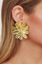 Lucid Drop Flower Gold Earrings