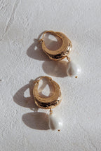 Gold Serotonin Pearl Drop Earrings