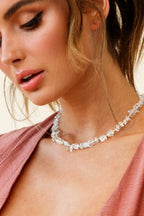 Tiffany Baroque Transparent Necklace with Golden Pearls
