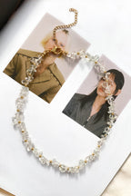 Tiffany Baroque Transparent Necklace with Golden Pearls