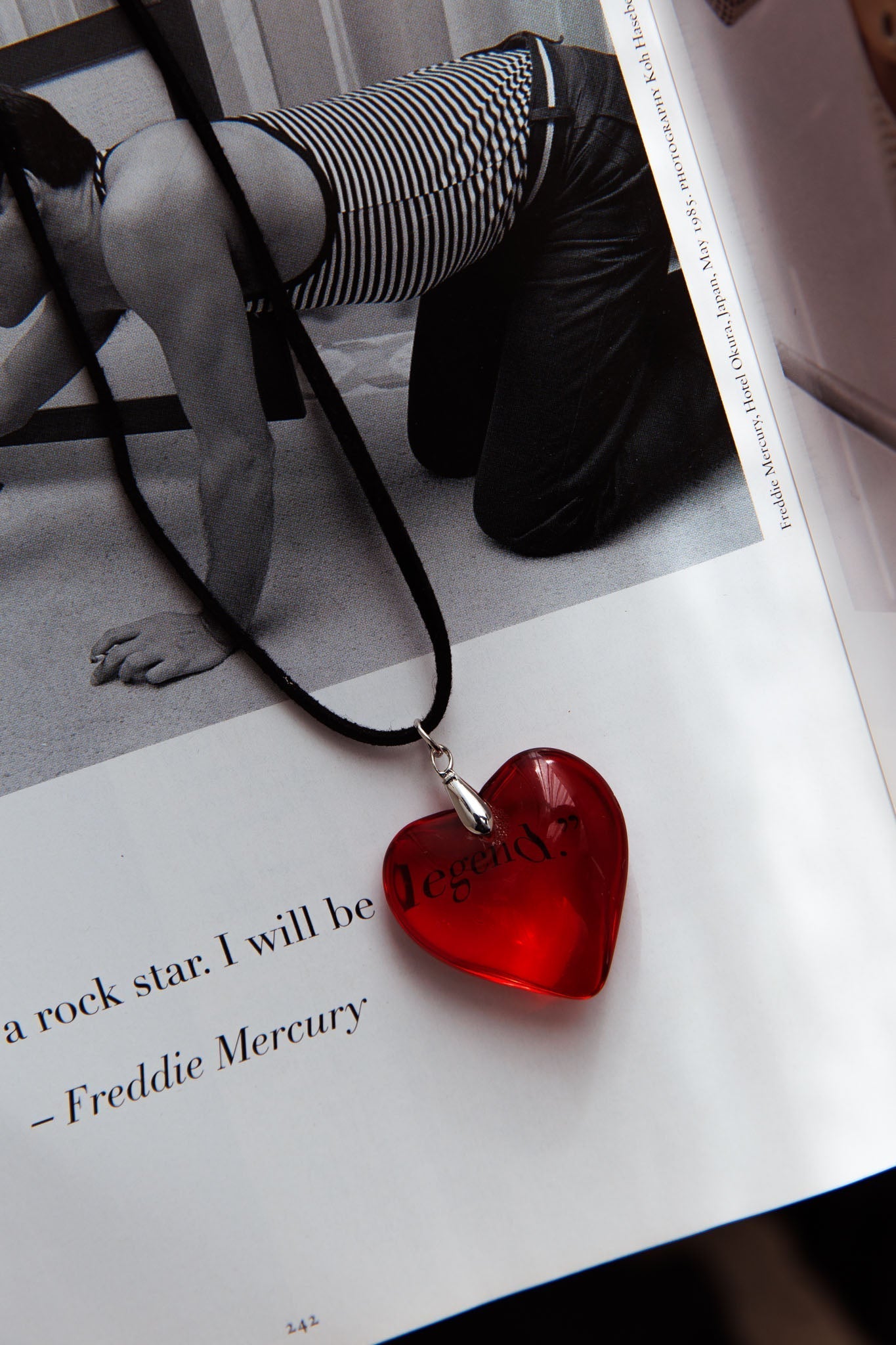 Red Lovers Heart Choker Necklace