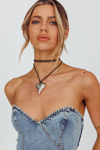 Corazon Silver Choker Necklace