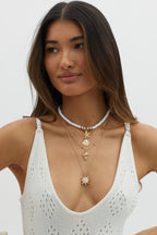 Multi-Layer Pacific South Starfish Necklace Gold