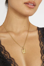 Ida Gold Rope Chain Pendant Necklace