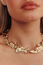 Textured Seronique Gold Necklace