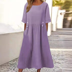 Amora | Cotton-linen Dress