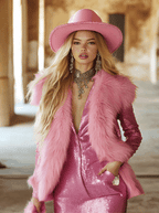 Rose Pink Glam | Faux Fur Vest