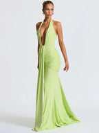 Riva | Deep V-Neck & Dazzling Drop