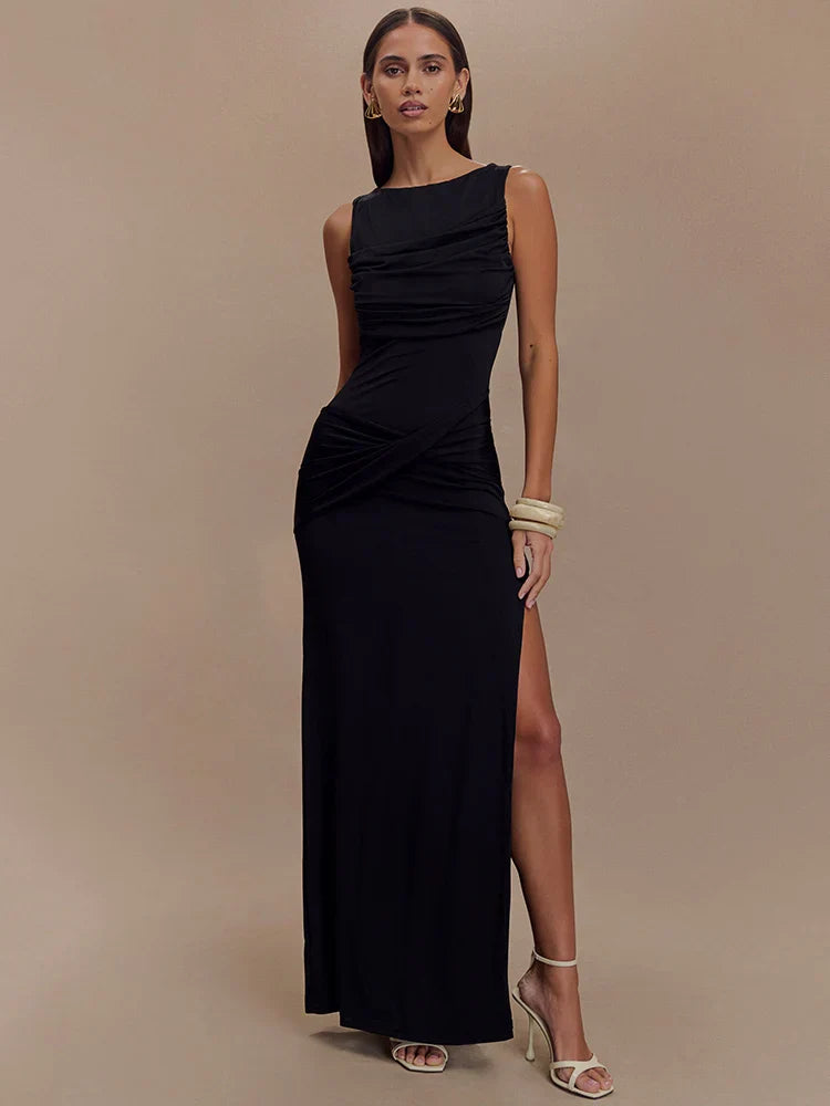 Madelina | Pleated Dress & Slim Silhouette
