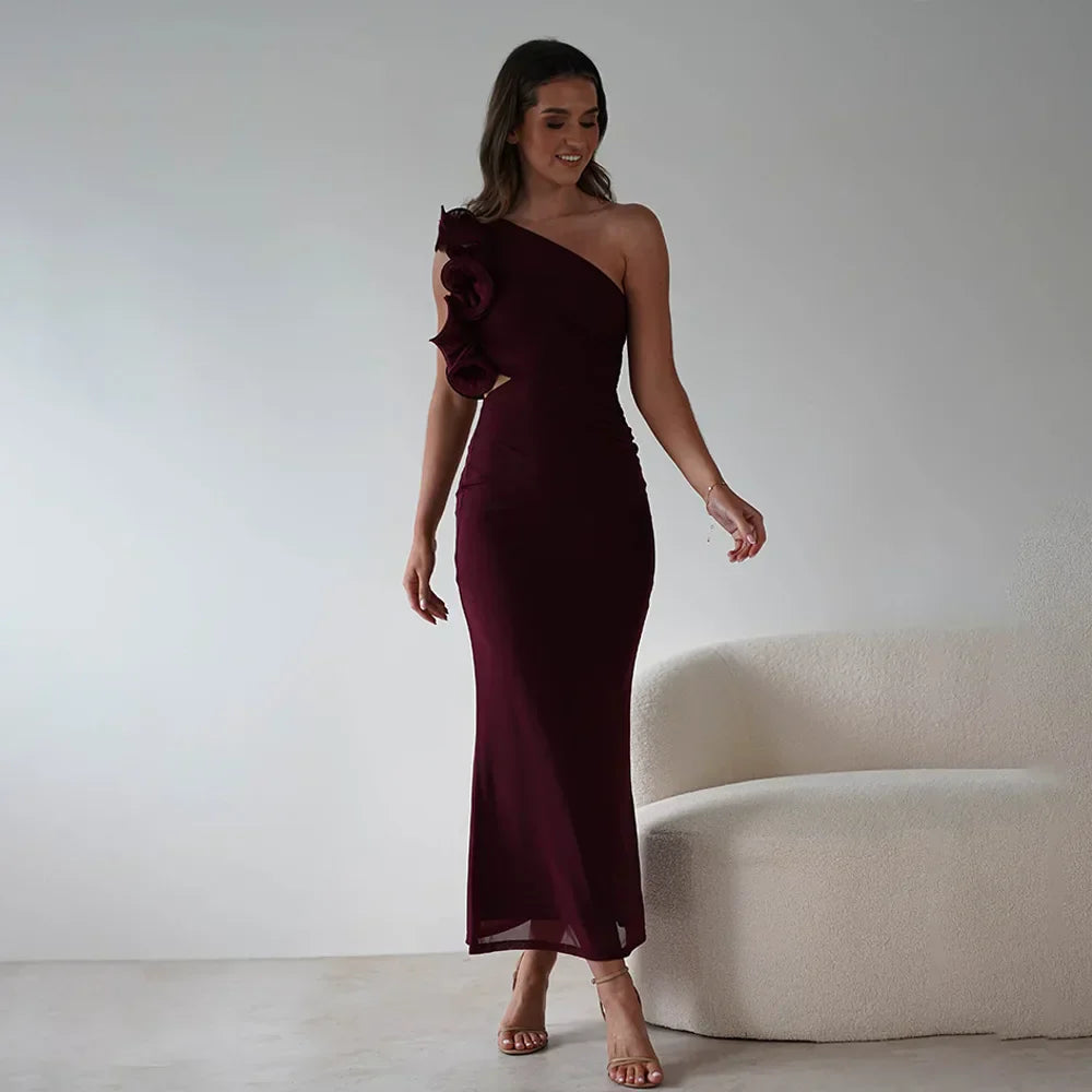 Liora | Asymmetrical Floral Dress & Sculpting Appeal