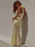 Maïa | Enchanting Halter Dress & Ruching Details