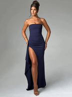 Naya | Strapless High Slit Maxi Dress