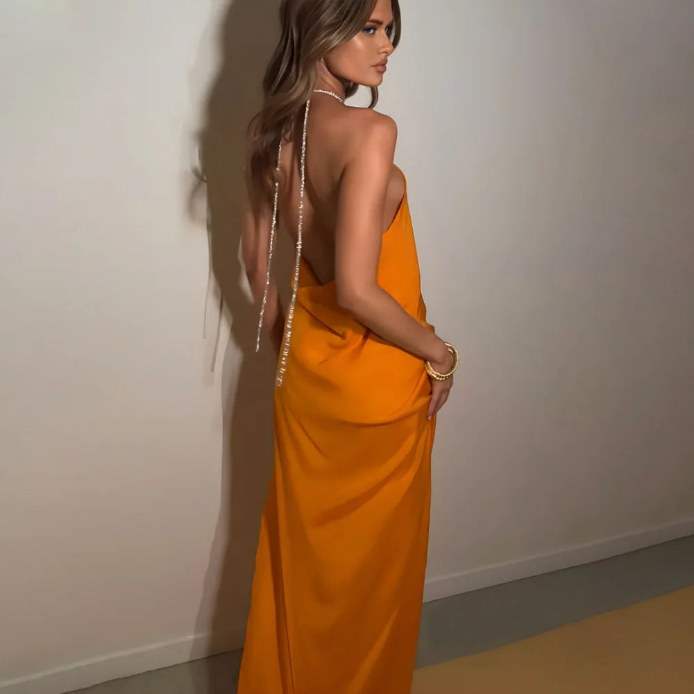 Lior | Halter Satin Dress & Summer Flow
