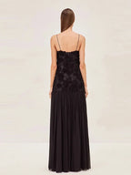 Liora | Black Dress & Floral Grace