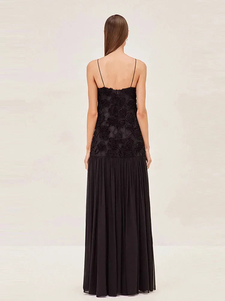 Liora | Black Dress & Floral Grace