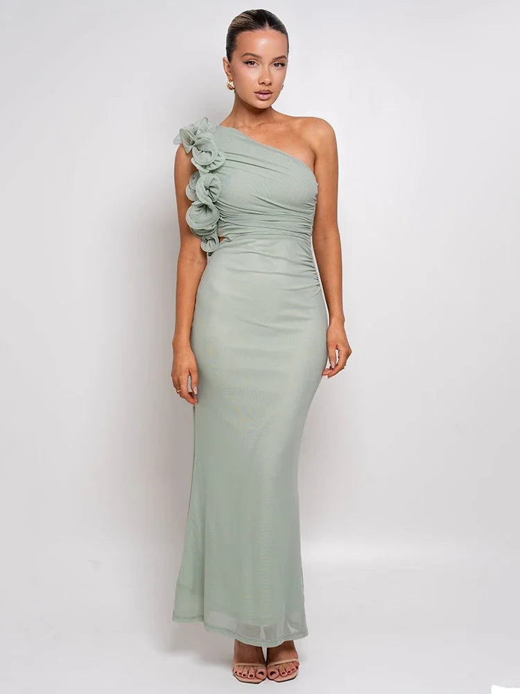 Liora | Asymmetrical Floral Dress & Sculpting Appeal