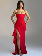Naya | Strapless High Slit Maxi Dress