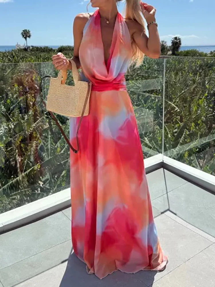 Liora | Maxi Dress with Lace Back