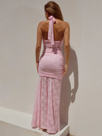 Maïa | Enchanting Halter Dress & Ruching Details