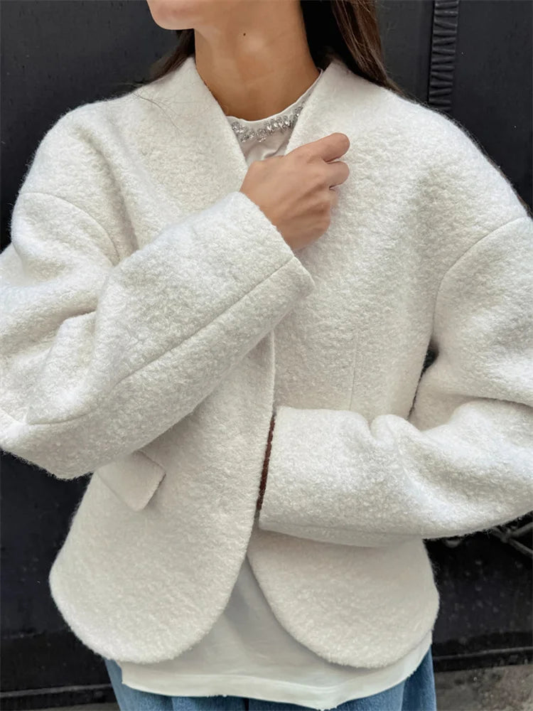 Women’s White Knit Jacket