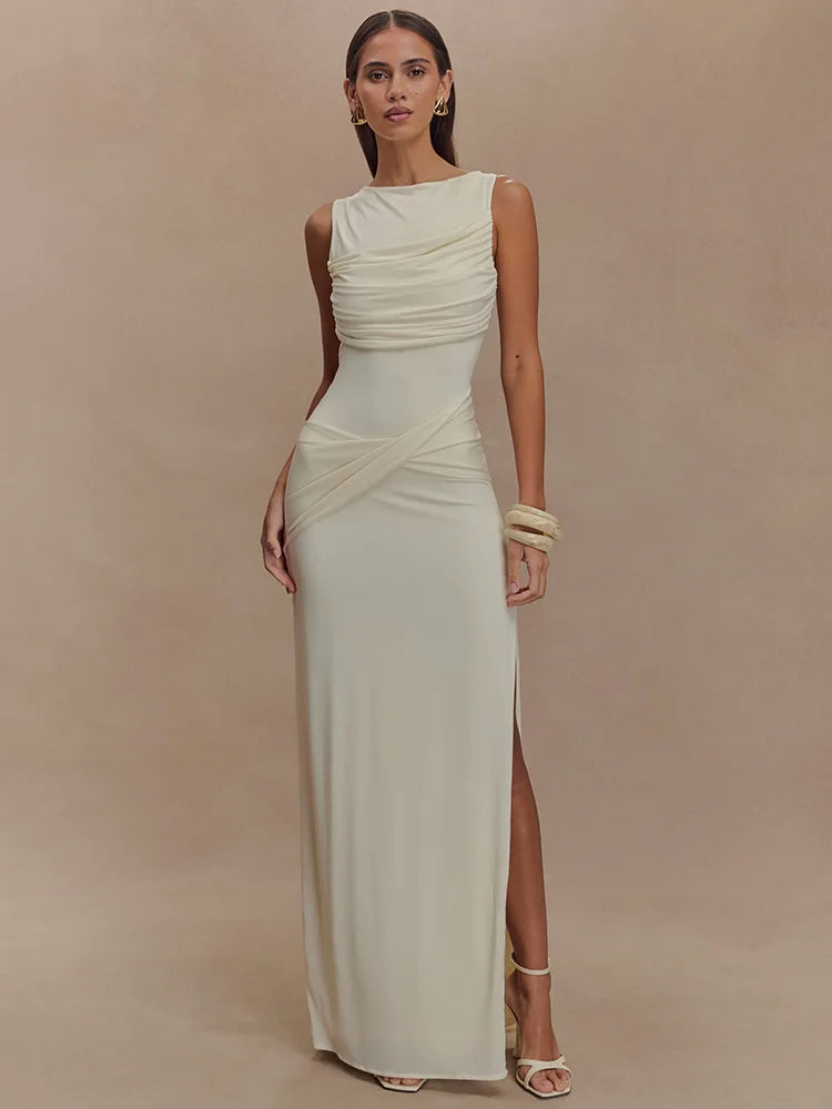Madelina | Pleated Dress & Slim Silhouette