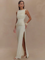 Madelina | Pleated Dress & Slim Silhouette