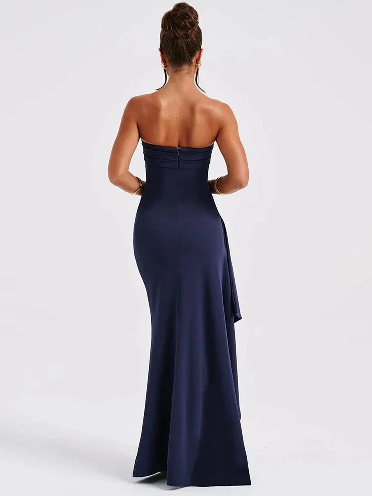 Naya | Strapless High Slit Maxi Dress - Novaesta