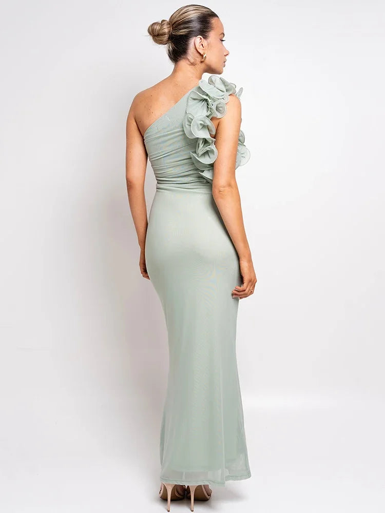 Liora | Asymmetrical Floral Dress & Sculpting Appeal