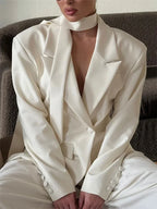 Women’s V-Neck Lace-Up Jacket