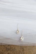 Melissa Diamond Silver Necklace and Earring Set